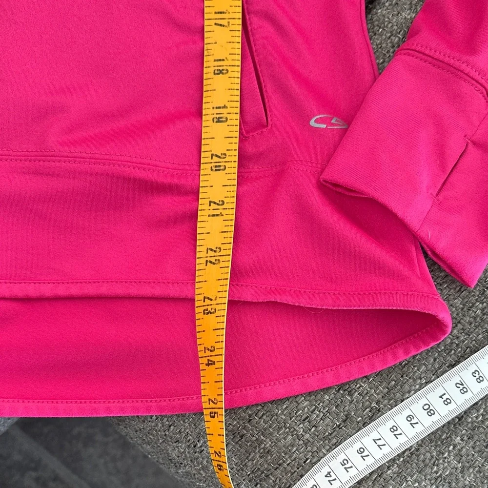 C9 by Champion Hot Pink Full Zip Track Jacket Thumbholes Black Trim Large L